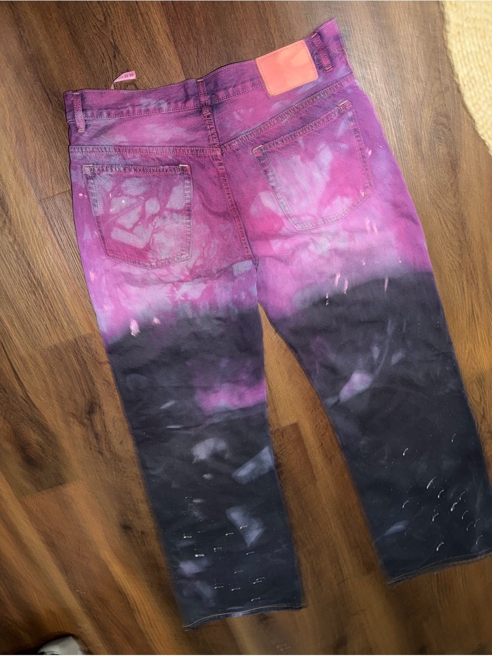 Rare men’s acne studios galaxy dye jeans denim $900 summer designer casual - Picture 11 of 14